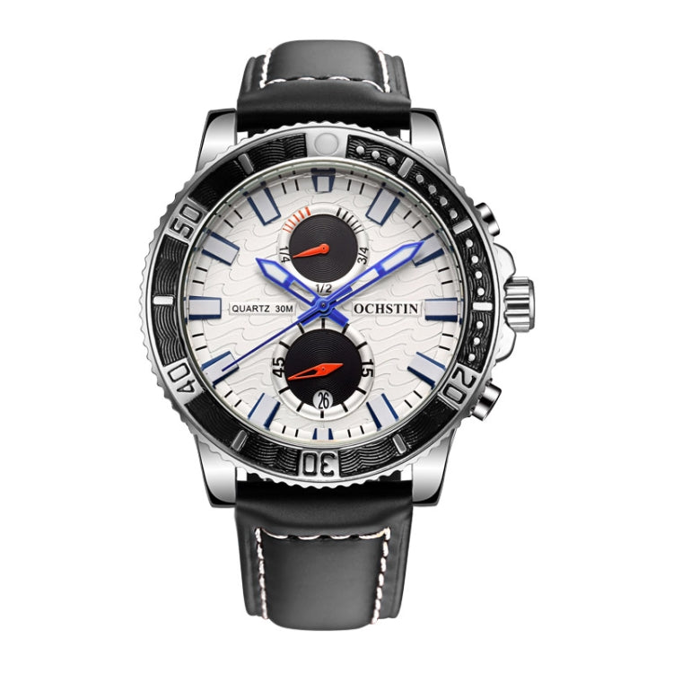 Orologio da uomo in vera pelle al quarzo luminoso multifunzionale Ochstin 6045A