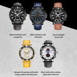 Orologio da uomo in vera pelle al quarzo luminoso multifunzionale Ochstin 6045A