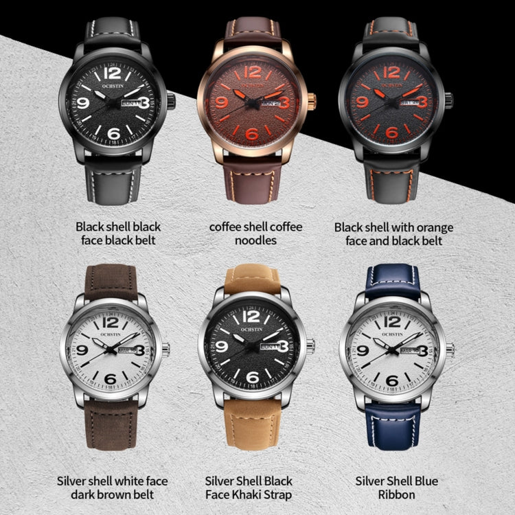Orologio da uomo in pelle al quarzo stile business Ochstin 6047B