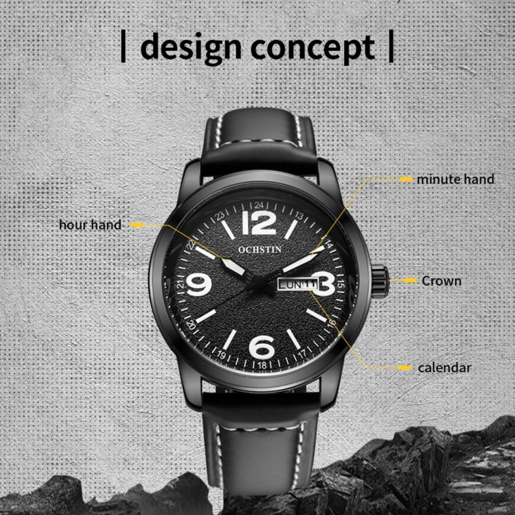 Orologio da uomo in pelle al quarzo stile business Ochstin 6047B