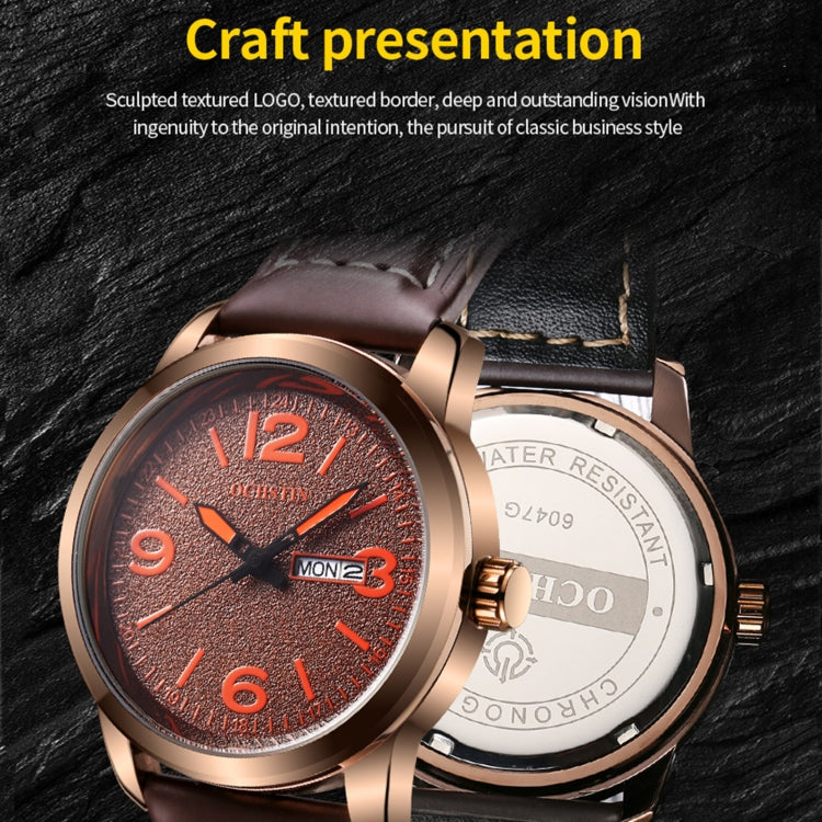 Orologio da uomo in pelle al quarzo stile business Ochstin 6047B