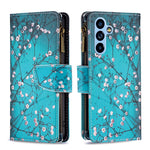 Custodia per telefono in pelle con cerniera con motivo a disegno colorato, For Samsung Galaxy A54 5G