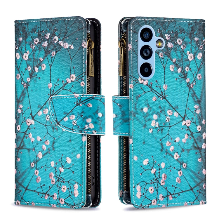 Custodia per telefono in pelle con cerniera con motivo a disegno colorato, For Samsung Galaxy A54 5G