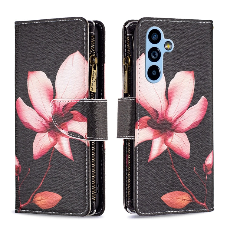 Custodia per telefono in pelle con cerniera con motivo a disegno colorato, For Samsung Galaxy A54 5G