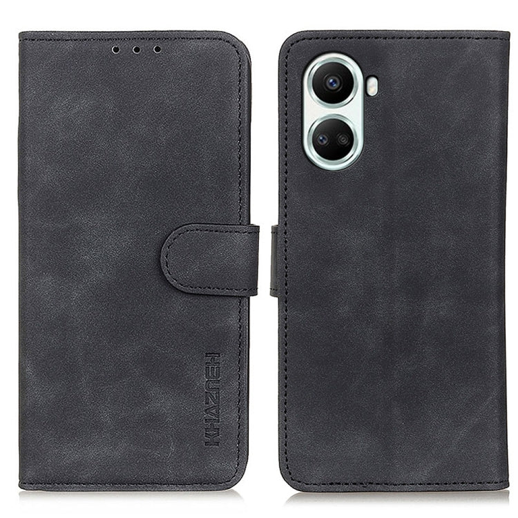 KHAZNEH Custodia per cellulare in pelle con vibrazione orizzontale a trama retrò, For Huawei Nova 10 SE
