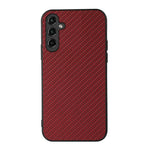 Custodia per telefono in PU con trama in fibra di carbonio con foro preciso, For Samsung Galaxy A14 5G, For Samsung Galaxy S23+ 5G, For Samsung Galaxy S23 Ultra 5G