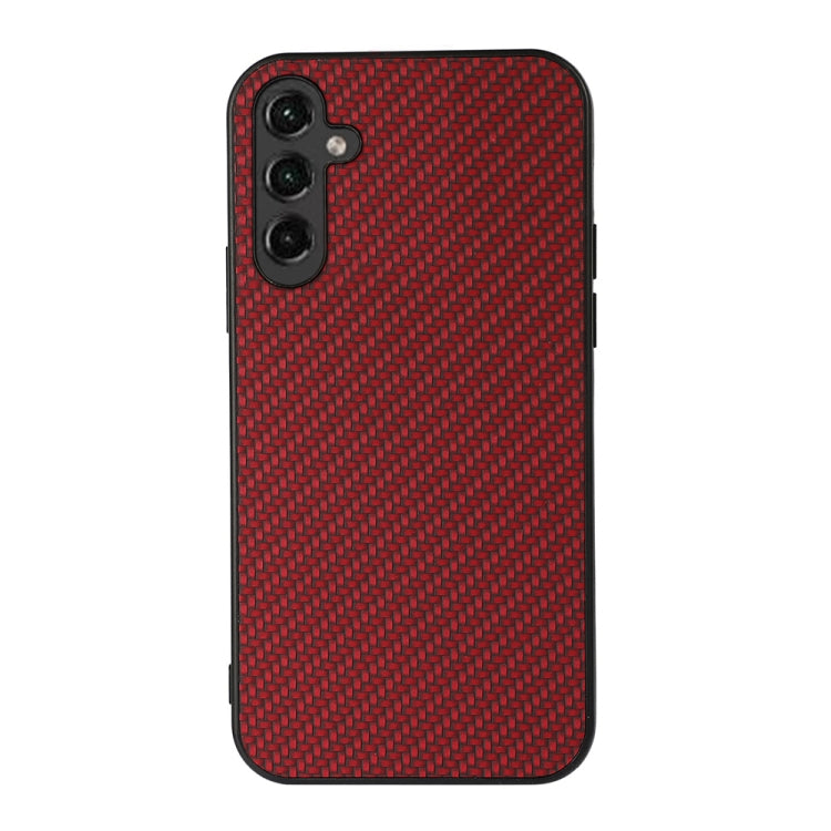 Custodia per telefono in PU con trama in fibra di carbonio con foro preciso, For Samsung Galaxy A14 5G, For Samsung Galaxy S23+ 5G, For Samsung Galaxy S23 Ultra 5G