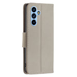 Custodia per telefono in pelle di colore puro con texture Litchi, For Samsung Galaxy A54 5G