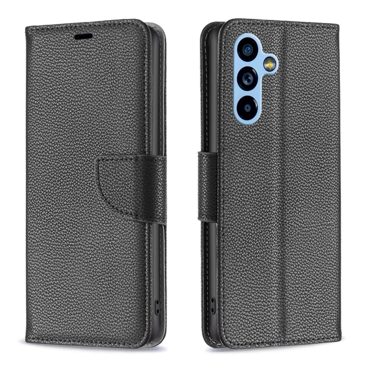 Custodia per telefono in pelle di colore puro con texture Litchi, For Samsung Galaxy A54 5G