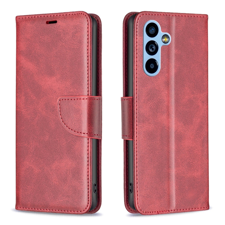 Custodia per telefono in pelle con trama in pelle di agnello, For Samsung Galaxy A54 5G