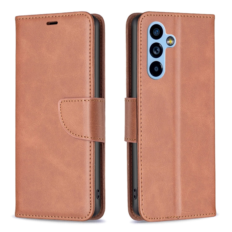 Custodia per telefono in pelle con trama in pelle di agnello, For Samsung Galaxy A54 5G