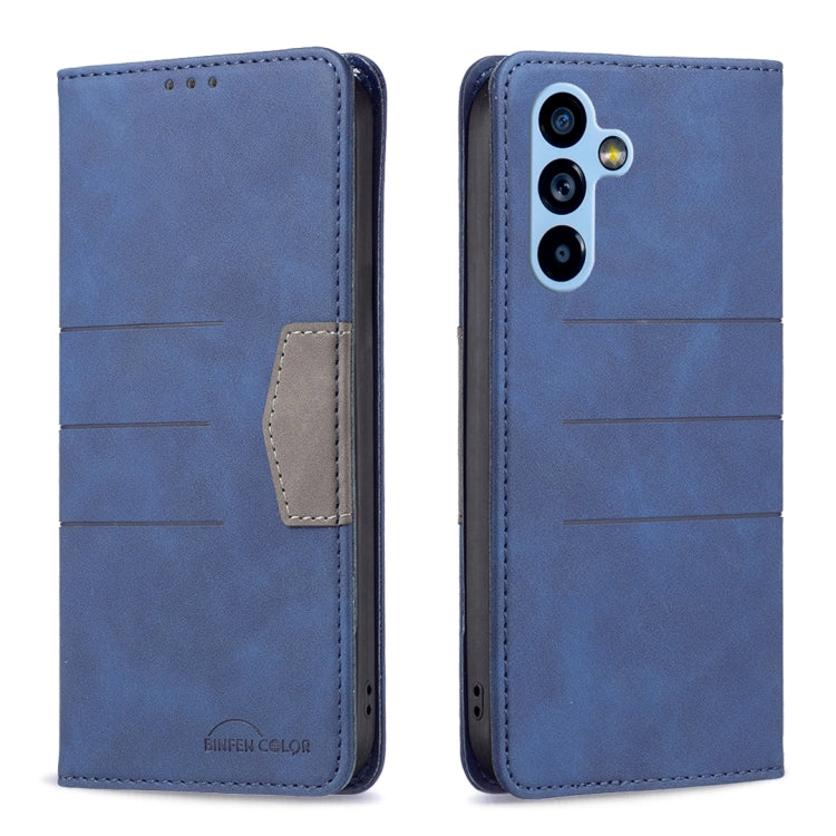 BF10 Custodia per telefono in pelle con vibrazione magnetica a blocchi di colore, For Samsung Galaxy A54 5G