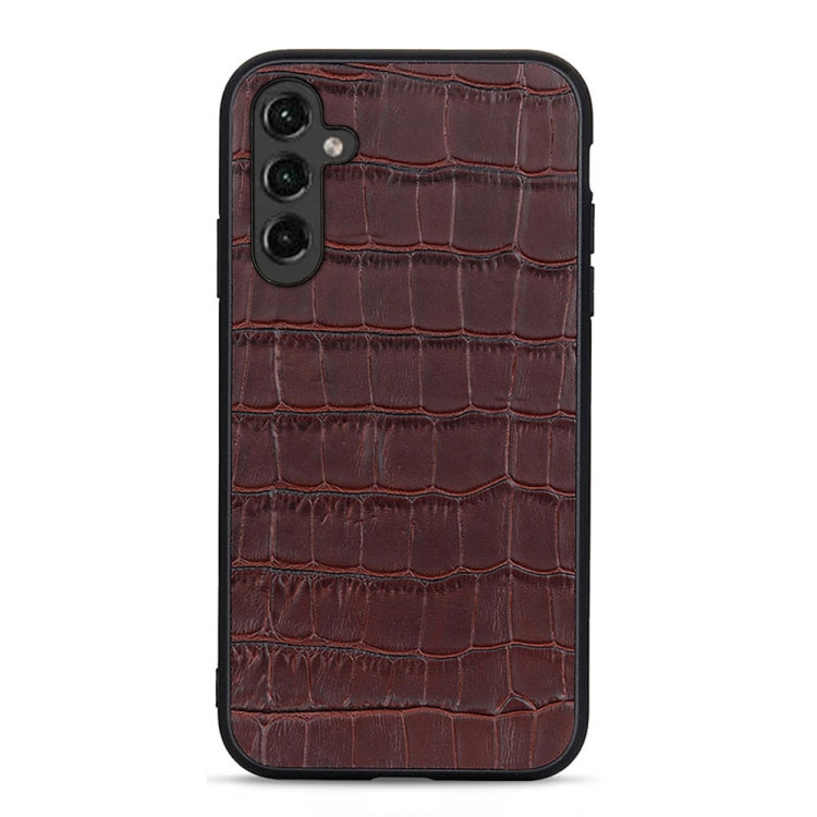 Custodia per telefono in vera pelle con trama di coccodrillo, For Samsung Galaxy A14 5G, For Samsung Galaxy S23+ 5G, For Samsung Galaxy S23 Ultra 5G