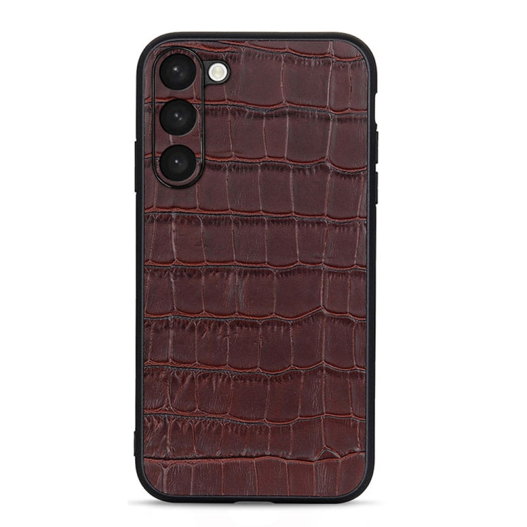 Custodia per telefono in vera pelle con trama di coccodrillo, For Samsung Galaxy A14 5G, For Samsung Galaxy S23+ 5G, For Samsung Galaxy S23 Ultra 5G