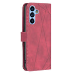 Custodia per telefono in pelle con struttura a rombo con fibbia magnetica, For Samsung Galaxy A54 5G