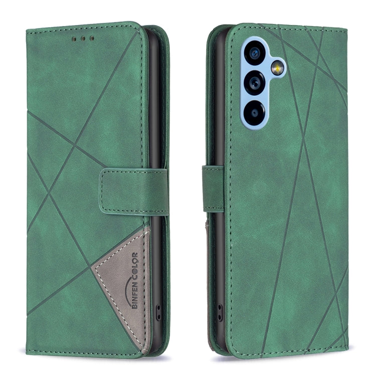 Custodia per telefono in pelle con struttura a rombo con fibbia magnetica, For Samsung Galaxy A54 5G