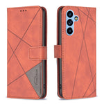 Custodia per telefono in pelle con struttura a rombo con fibbia magnetica, For Samsung Galaxy A54 5G