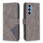 Custodia per telefono in pelle con struttura a rombo con fibbia magnetica, For Samsung Galaxy A54 5G