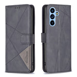 Custodia per telefono in pelle con struttura a rombo con fibbia magnetica, For Samsung Galaxy A54 5G
