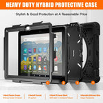 Custodia per tablet protettiva per tutto il corpo in silicone morbido per PC rigido, For Amazon Fire HD 8 2022