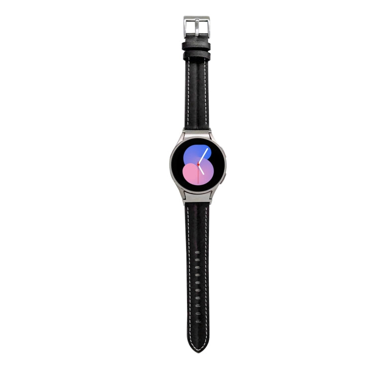 Cinturino scanalato in vera pelle, For Samsung Galaxy Watch5 40mm / 44mm