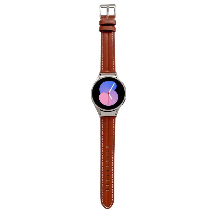 Cinturino scanalato in vera pelle, For Samsung Galaxy Watch5 40mm / 44mm