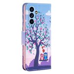 Custodia per telefono in pelle con motivo a disegno colorato, For Samsung Galaxy A54 5G