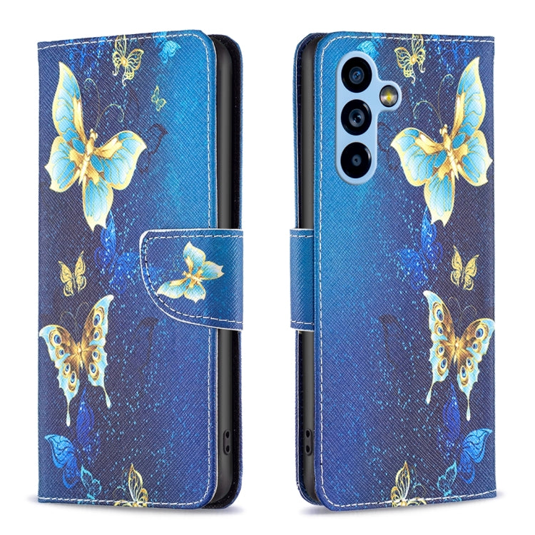 Custodia per telefono in pelle con motivo a disegno colorato, For Samsung Galaxy A54 5G