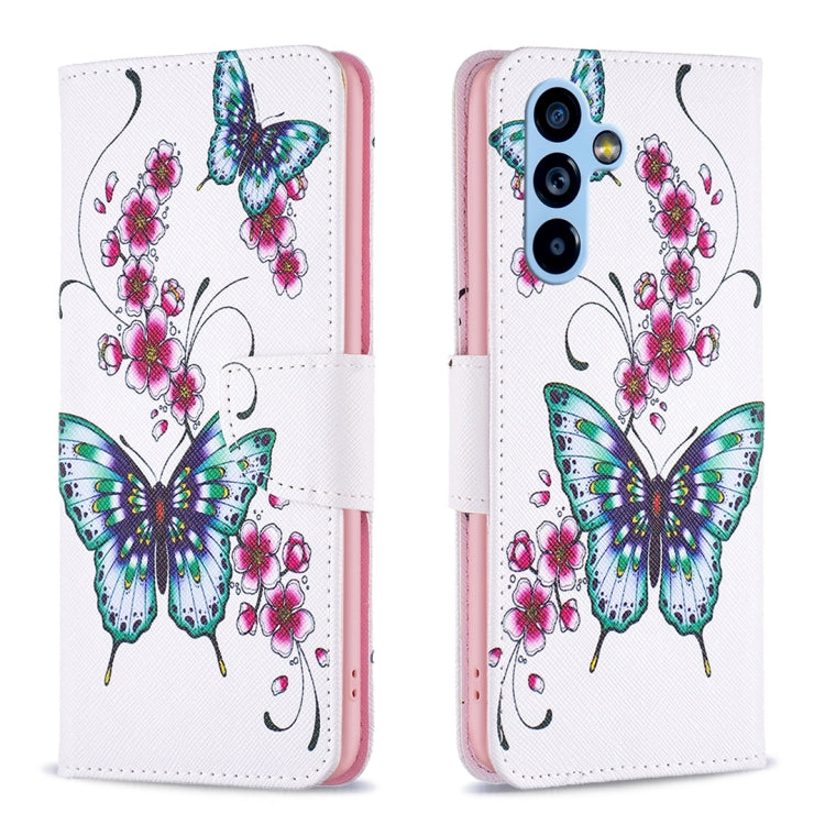 Custodia per telefono in pelle con motivo a disegno colorato, For Samsung Galaxy A54 5G