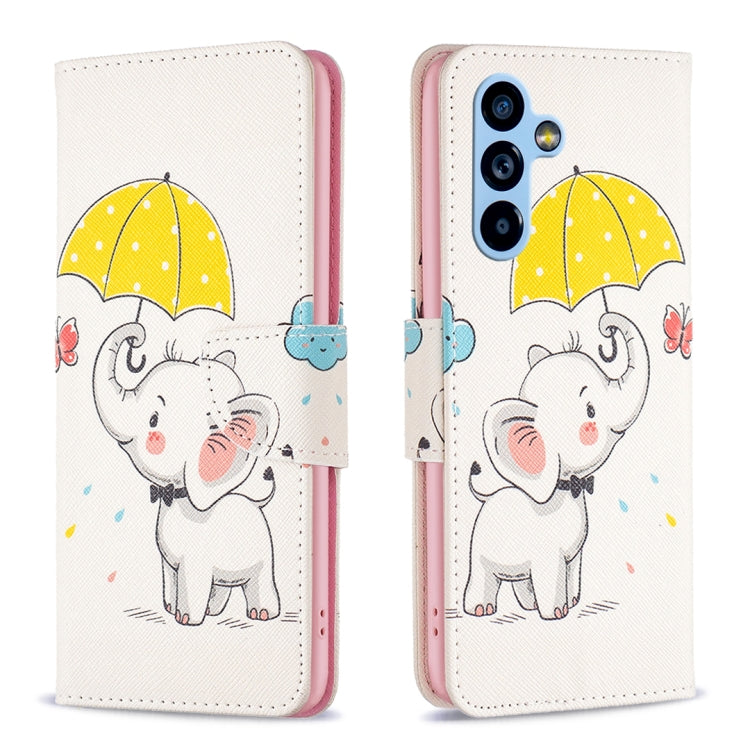 Custodia per telefono in pelle con motivo a disegno colorato, For Samsung Galaxy A54 5G