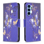Custodia per telefono in pelle con motivo a disegno colorato, For Samsung Galaxy A54 5G