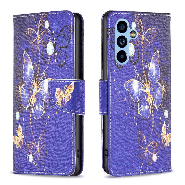 Custodia per telefono in pelle con motivo a disegno colorato, For Samsung Galaxy A54 5G