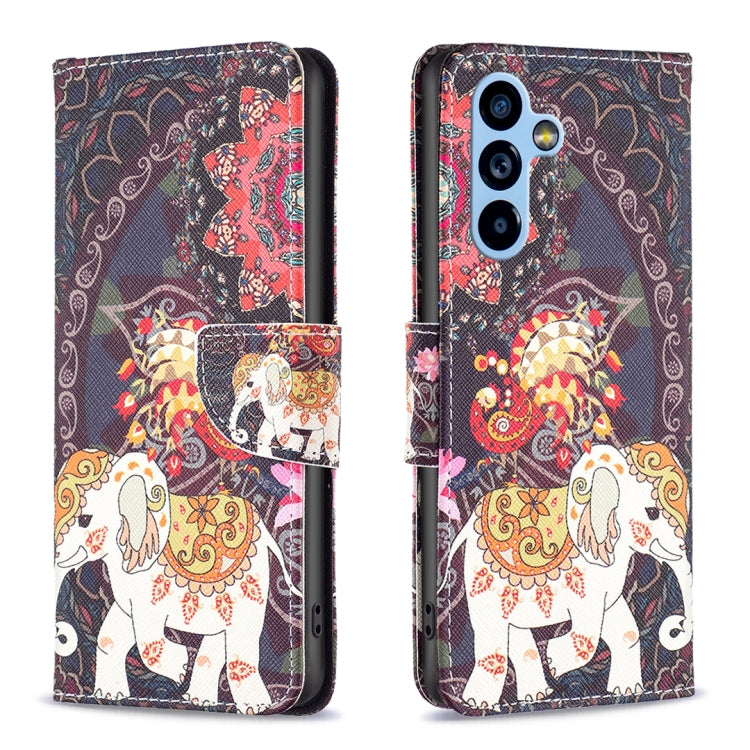 Custodia per telefono in pelle con motivo a disegno colorato, For Samsung Galaxy A54 5G