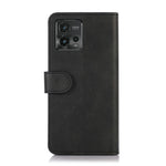 Custodia per telefono in pelle Flip Texture mucca, For Motorola Moto G72