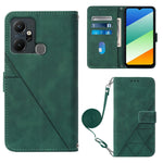 Custodia per cellulare in pelle con flip in rilievo 3D a tracolla, For Infinix Smart 6 Plus X6823, For Kyocera Android One S9, For Kyocera Qua Phone QX KYV42, For Motorola Moto E22 4G / E22i 4G