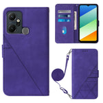 Custodia per cellulare in pelle con flip in rilievo 3D a tracolla, For Infinix Smart 6 Plus X6823, For Kyocera Android One S9, For Kyocera Qua Phone QX KYV42, For Motorola Moto E22 4G / E22i 4G