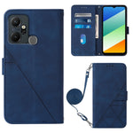 Custodia per cellulare in pelle con flip in rilievo 3D a tracolla, For Infinix Smart 6 Plus X6823, For Kyocera Android One S9, For Kyocera Qua Phone QX KYV42, For Motorola Moto E22 4G / E22i 4G
