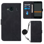 Custodia per cellulare in pelle con flip in rilievo 3D a tracolla, For Infinix Smart 6 Plus X6823, For Kyocera Android One S9, For Kyocera Qua Phone QX KYV42, For Motorola Moto E22 4G / E22i 4G