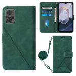 Custodia per cellulare in pelle con flip in rilievo 3D a tracolla, For Infinix Smart 6 Plus X6823, For Kyocera Android One S9, For Kyocera Qua Phone QX KYV42, For Motorola Moto E22 4G / E22i 4G