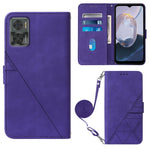 Custodia per cellulare in pelle con flip in rilievo 3D a tracolla, For Infinix Smart 6 Plus X6823, For Kyocera Android One S9, For Kyocera Qua Phone QX KYV42, For Motorola Moto E22 4G / E22i 4G
