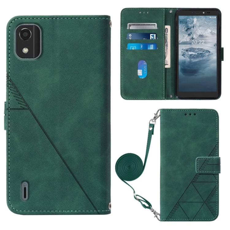 Custodia per cellulare in pelle con flip in rilievo 3D a tracolla, For Motorola Moto Edge 30 Pro / Edge+ 2022, For Nokia C2 2ND Edition, For Nokia C21, For Nokia C21 Plus