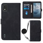 Custodia per cellulare in pelle con flip in rilievo 3D a tracolla, For Motorola Moto Edge 30 Pro / Edge+ 2022, For Nokia C2 2ND Edition, For Nokia C21, For Nokia C21 Plus