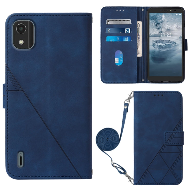 Custodia per cellulare in pelle con flip in rilievo 3D a tracolla, For Motorola Moto Edge 30 Pro / Edge+ 2022, For Nokia C2 2ND Edition, For Nokia C21, For Nokia C21 Plus
