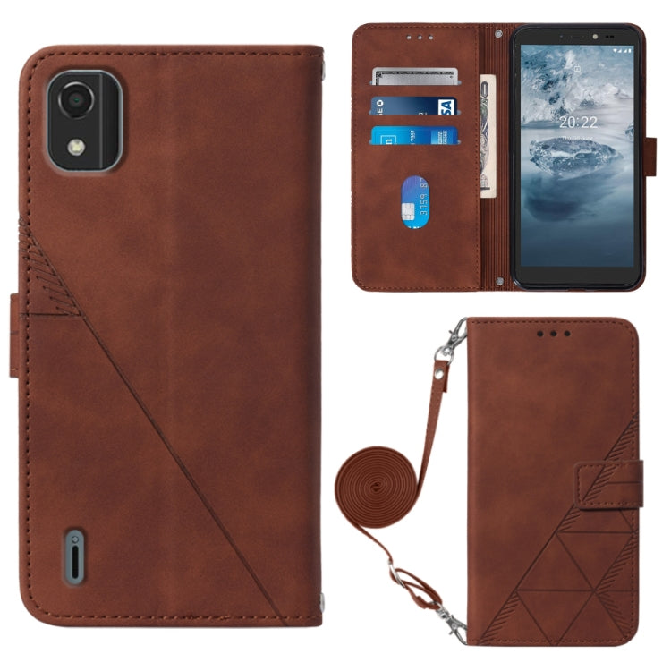 Custodia per cellulare in pelle con flip in rilievo 3D a tracolla, For Motorola Moto Edge 30 Pro / Edge+ 2022, For Nokia C2 2ND Edition, For Nokia C21, For Nokia C21 Plus