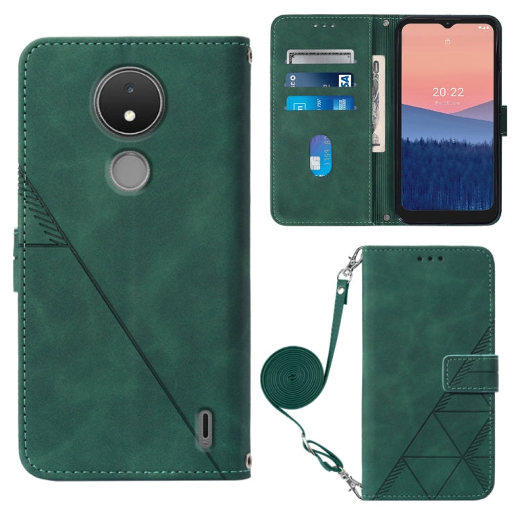 Custodia per cellulare in pelle con flip in rilievo 3D a tracolla, For Motorola Moto Edge 30 Pro / Edge+ 2022, For Nokia C2 2ND Edition, For Nokia C21, For Nokia C21 Plus