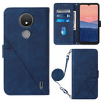 Custodia per cellulare in pelle con flip in rilievo 3D a tracolla, For Motorola Moto Edge 30 Pro / Edge+ 2022, For Nokia C2 2ND Edition, For Nokia C21, For Nokia C21 Plus