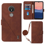 Custodia per cellulare in pelle con flip in rilievo 3D a tracolla, For Motorola Moto Edge 30 Pro / Edge+ 2022, For Nokia C2 2ND Edition, For Nokia C21, For Nokia C21 Plus