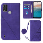 Custodia per cellulare in pelle con flip in rilievo 3D a tracolla, For Motorola Moto Edge 30 Pro / Edge+ 2022, For Nokia C2 2ND Edition, For Nokia C21, For Nokia C21 Plus