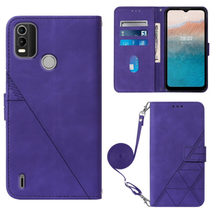 Custodia per cellulare in pelle con flip in rilievo 3D a tracolla, For Motorola Moto Edge 30 Pro / Edge+ 2022, For Nokia C2 2ND Edition, For Nokia C21, For Nokia C21 Plus
