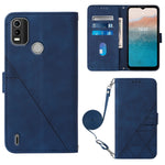 Custodia per cellulare in pelle con flip in rilievo 3D a tracolla, For Motorola Moto Edge 30 Pro / Edge+ 2022, For Nokia C2 2ND Edition, For Nokia C21, For Nokia C21 Plus